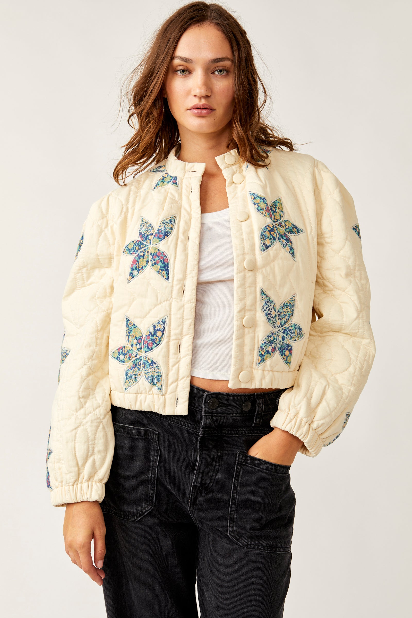 Quinn Quilted Jacket | Indigo Combo