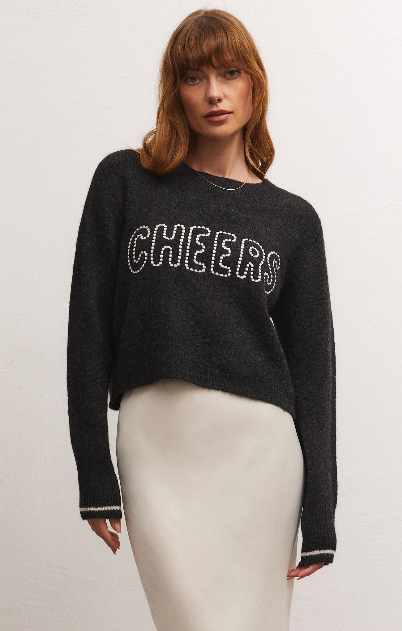 Cheers Sweater | Heather Black
