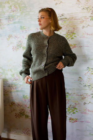 Patricia Knit Cardigan | Ponderosa Pine Fleck