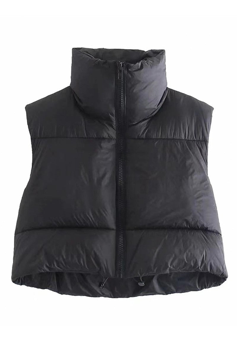 Kiah Puffer Vest | Black