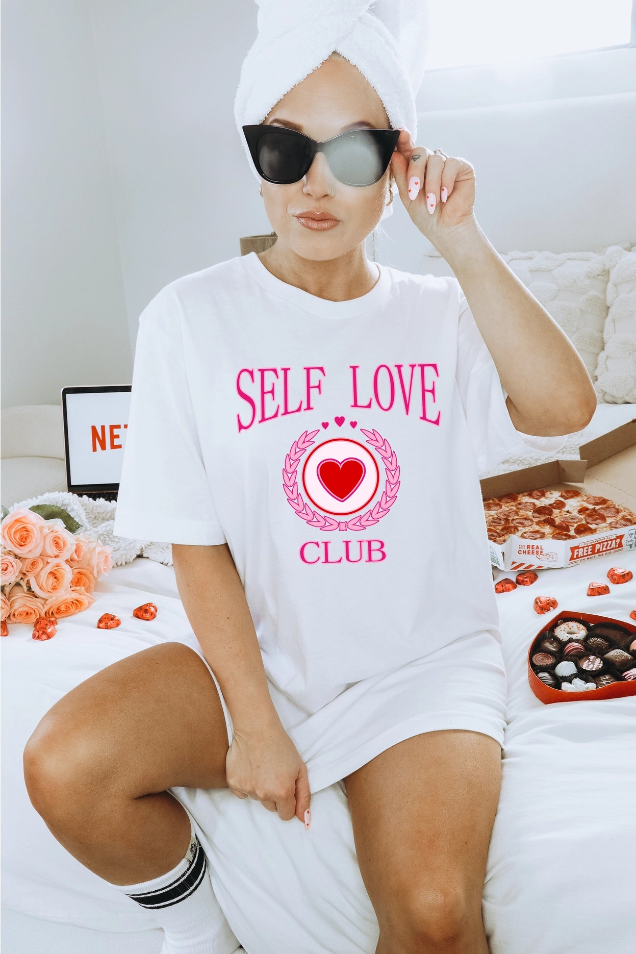 Self Love Club Tee | White