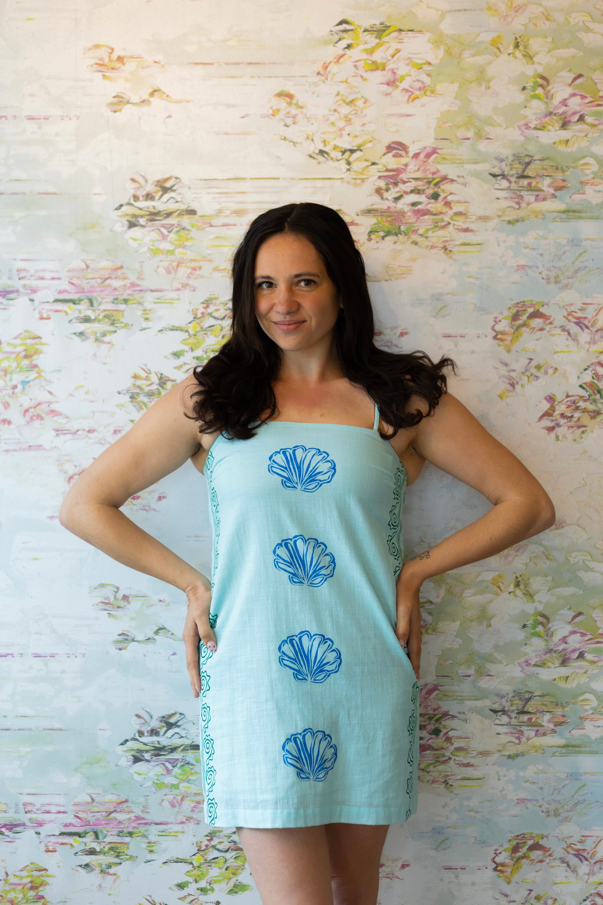 Sun Rays Mini Dress | Pool Blue - Three Sisters Boutique
