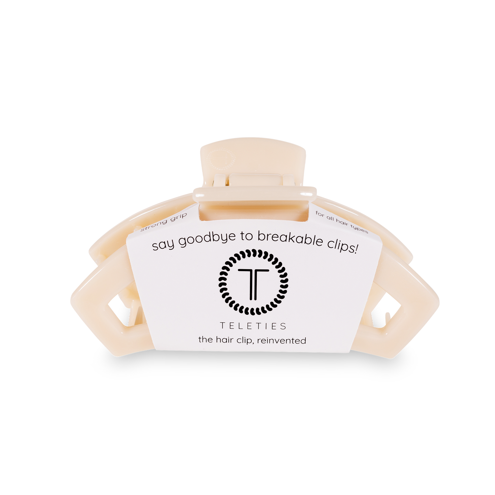 Open Almond Beige Medium Hair Clip