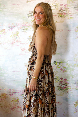 Ammonite Multicolor Knot Maxi Dress