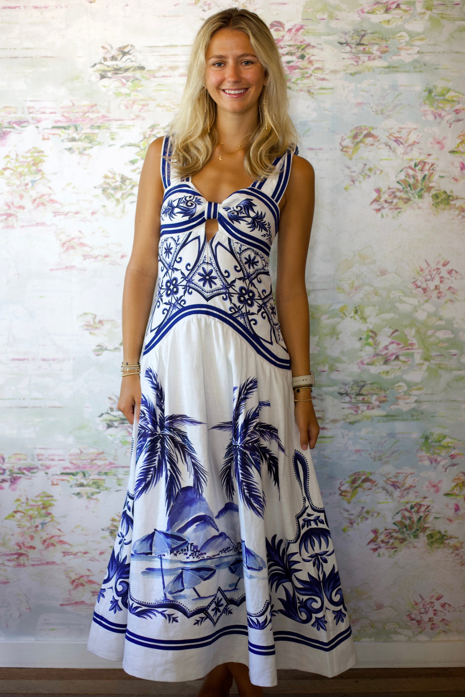 Wonderful City Mix Off-White Maxi Dress
