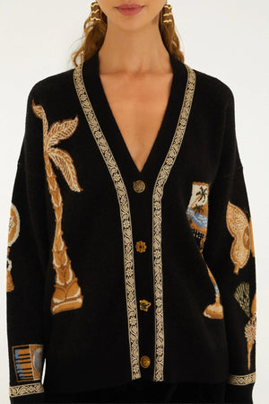 Vintage Souvenirs Black Knit Cardigan
