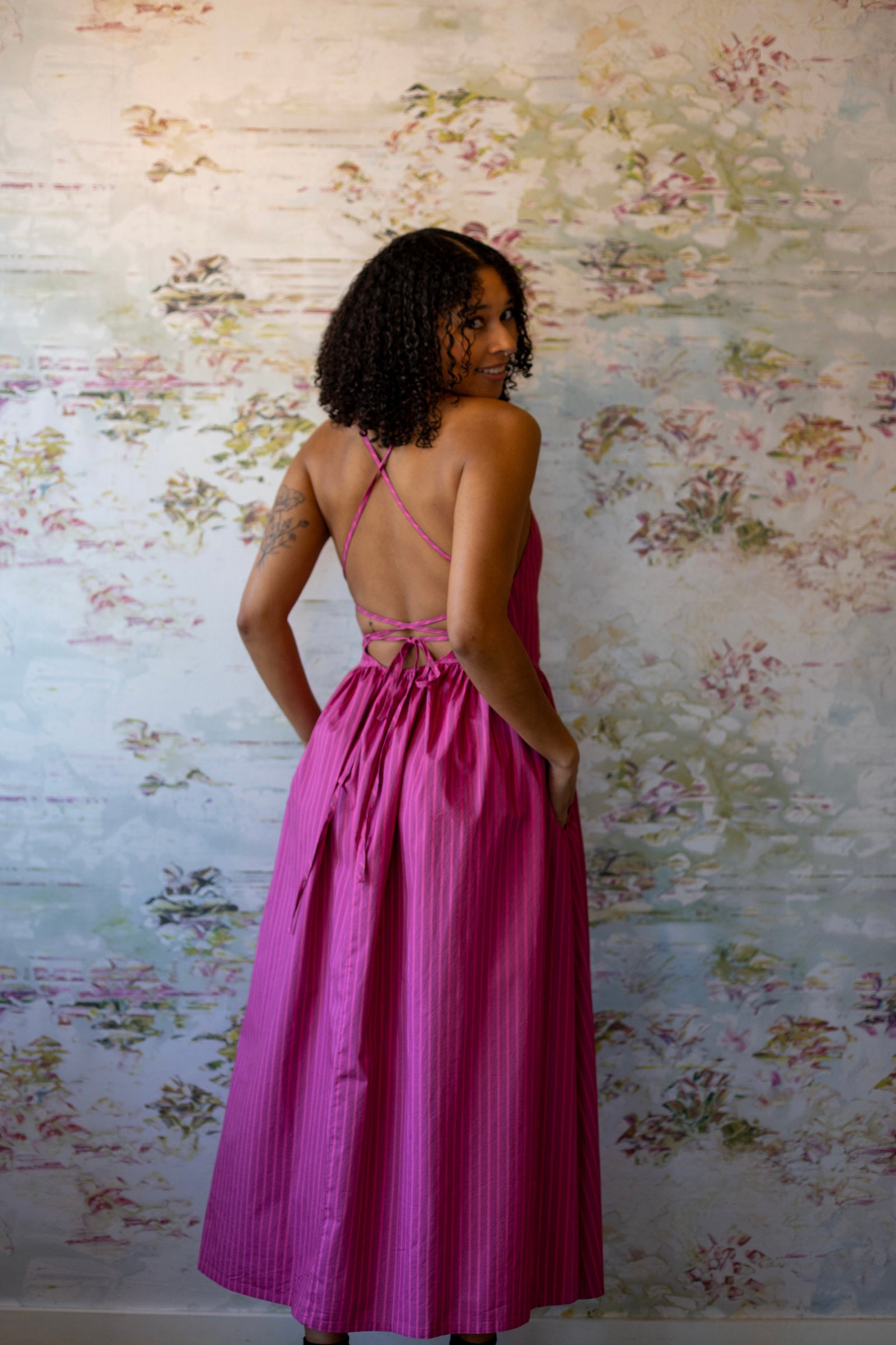 Sadee Open Back | Magenta Stripe