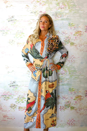 Beaches Path Multicolor Maxi Dress