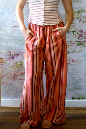 Days End Solar Linen Stripe | Soft Coral Combo