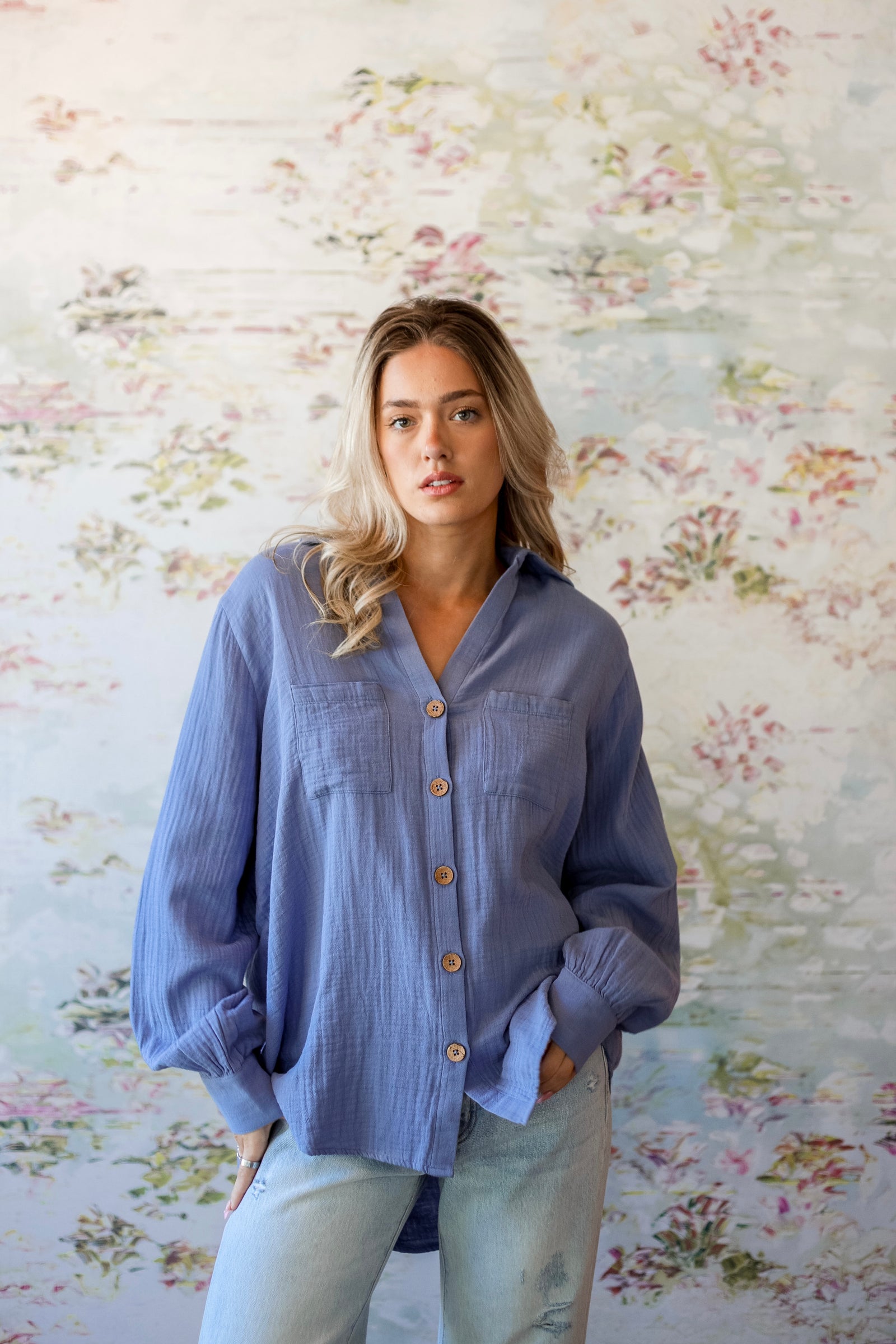 Sweet Swells Ls Woven | Sunbleached