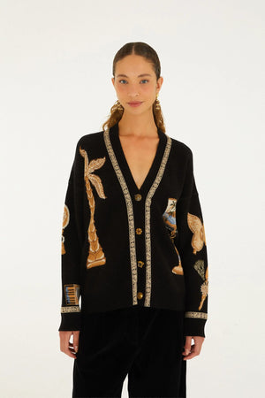 Vintage Souvenirs Black Knit Cardigan