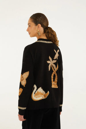 Vintage Souvenirs Black Knit Cardigan