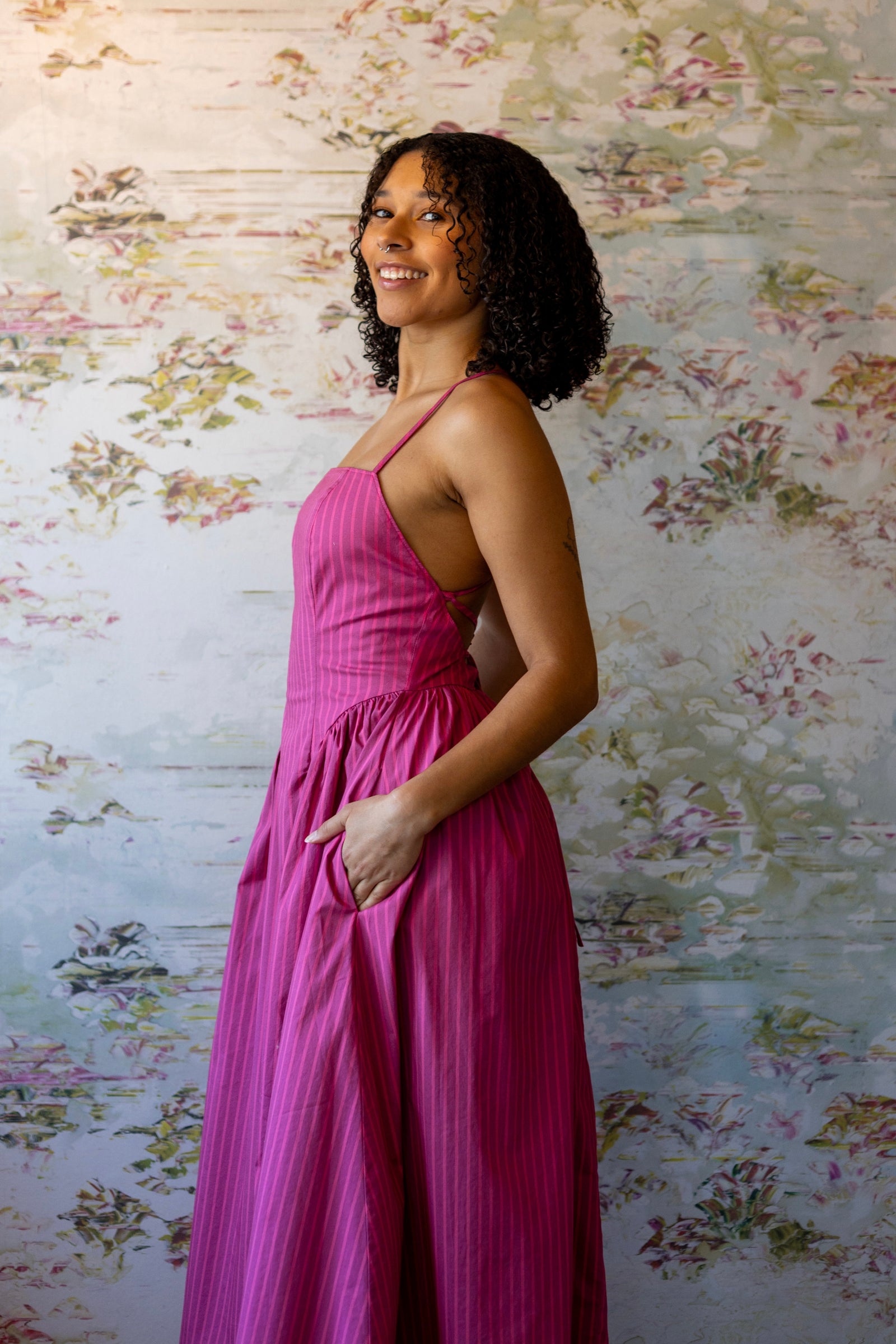 Sadee Open Back | Magenta Stripe