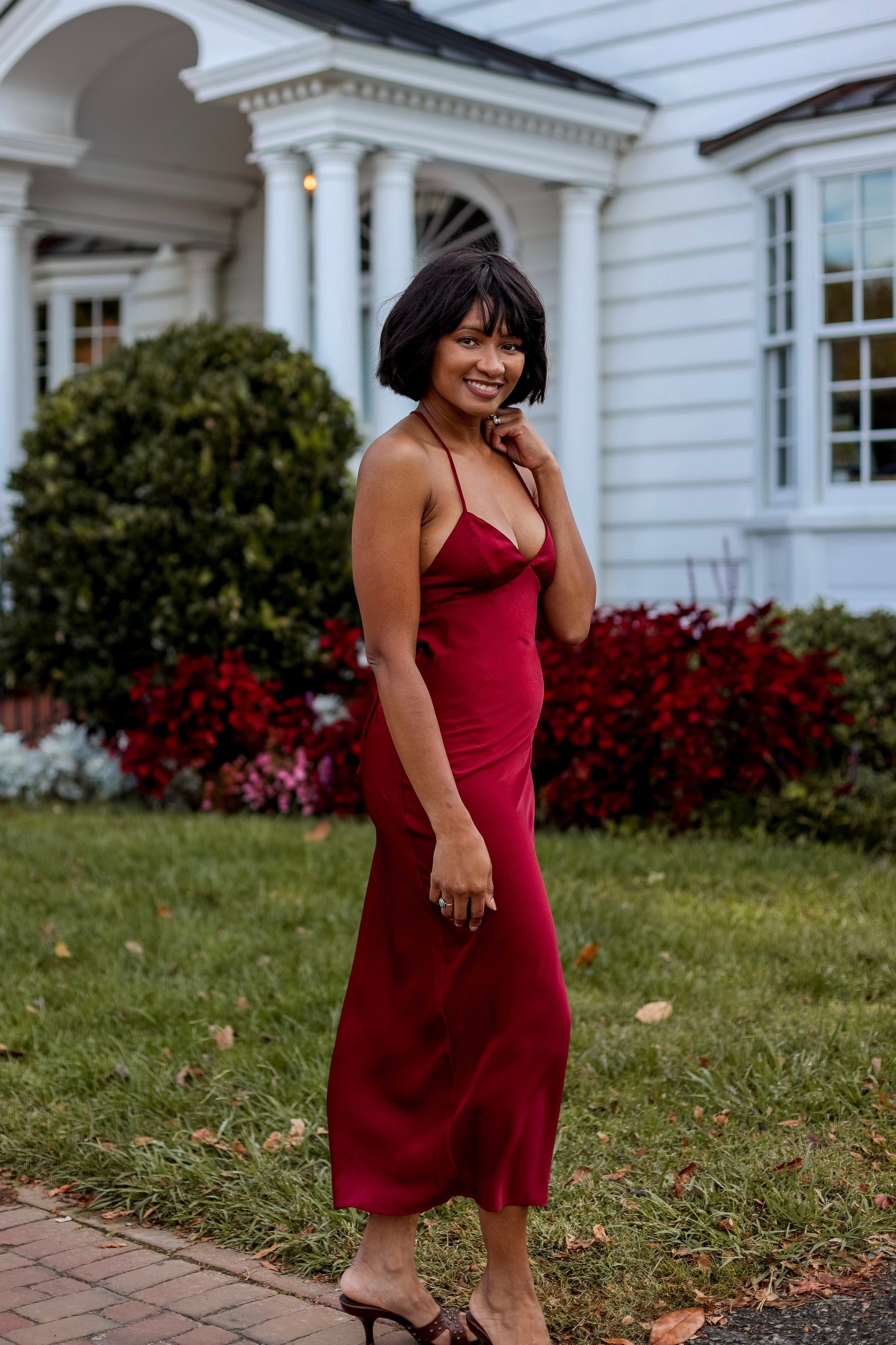 Chrishelle Dress | Oxblood