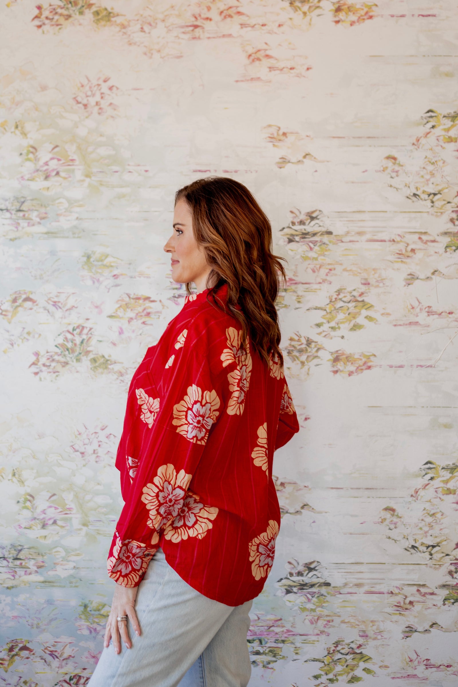 Hidden Flower Camo Shirt | Cherry Combo