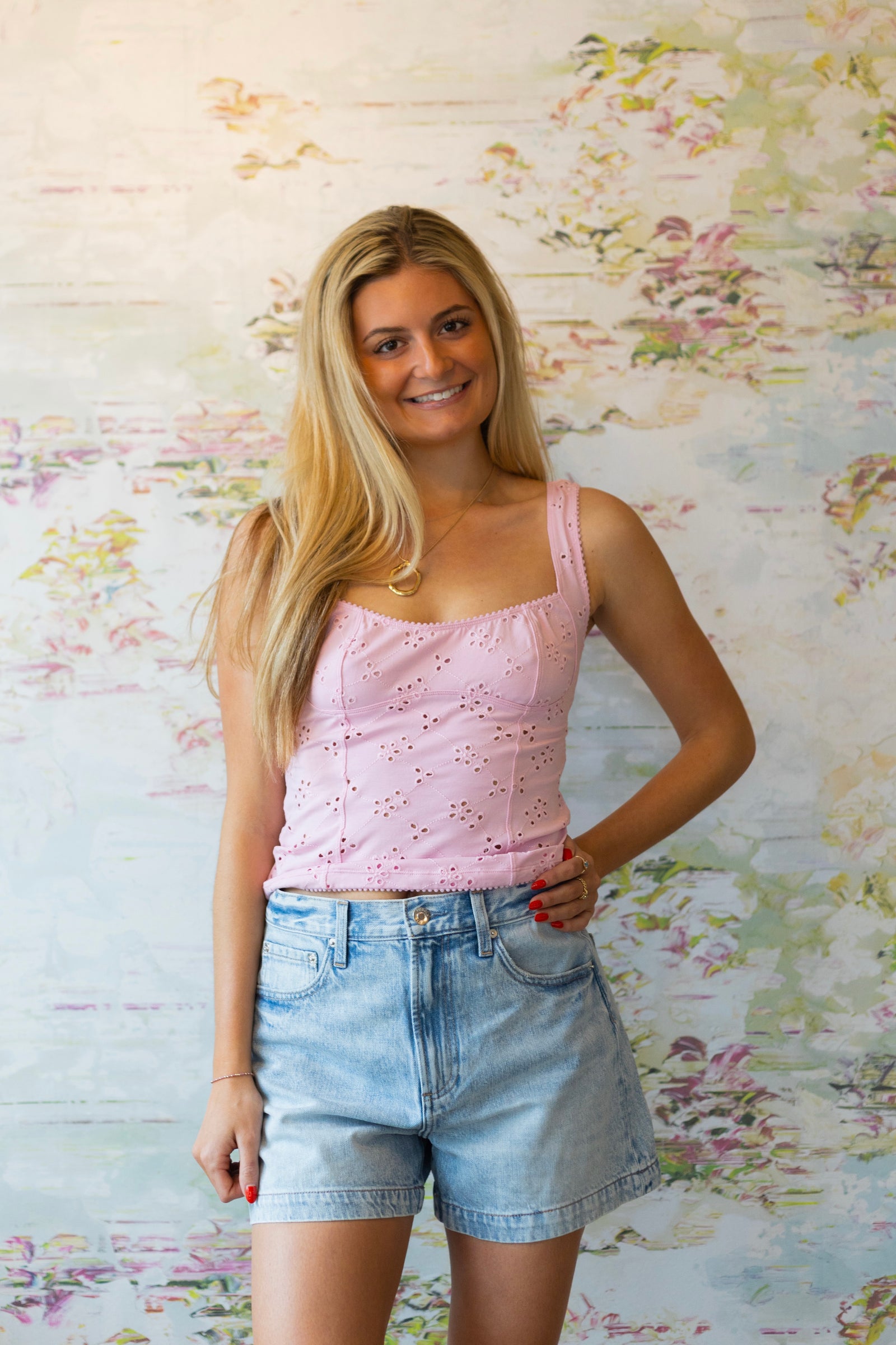 Full Bloom Eyelet Cami | Sweet Dream