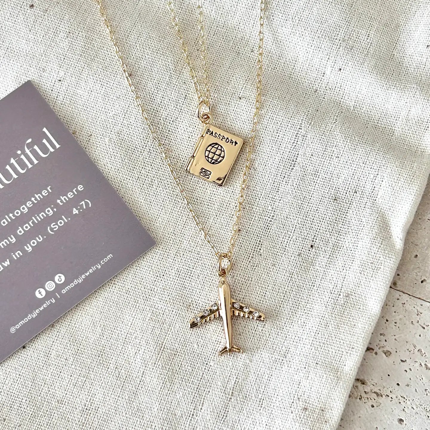 Airplane Necklace | Plane Travel Necklace Aircraft