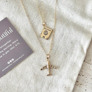 Airplane Necklace | Plane Travel Necklace Aircraft