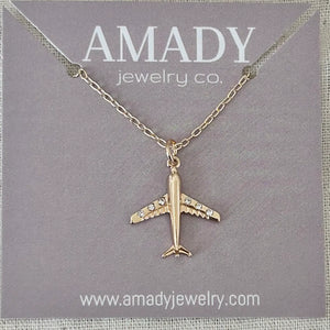 Airplane Necklace | Plane Travel Necklace Aircraft