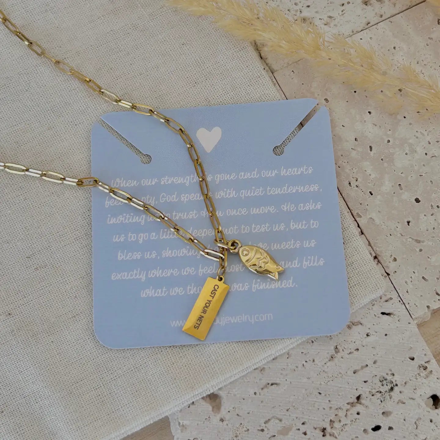 Christian Necklace | Bible Verse with Card Message
