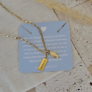 Christian Necklace | Bible Verse with Card Message