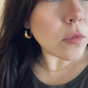 Croissant Hoop Earrings | Gold Plated Over Stainless Steel