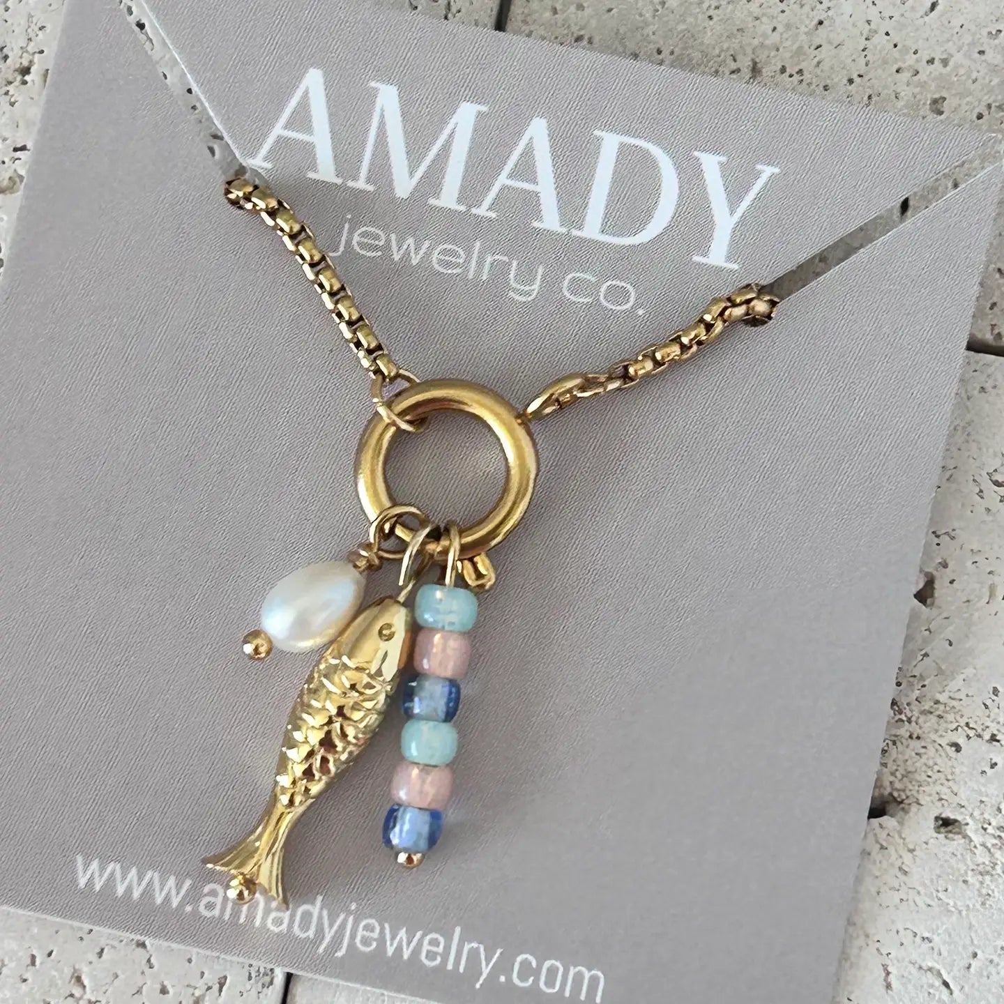 Summer Necklace | Pendants Removable Fish Stones Pearl