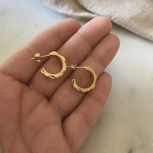 Watch Band Style Hoop | Earrings 18K GP Stainless Steel