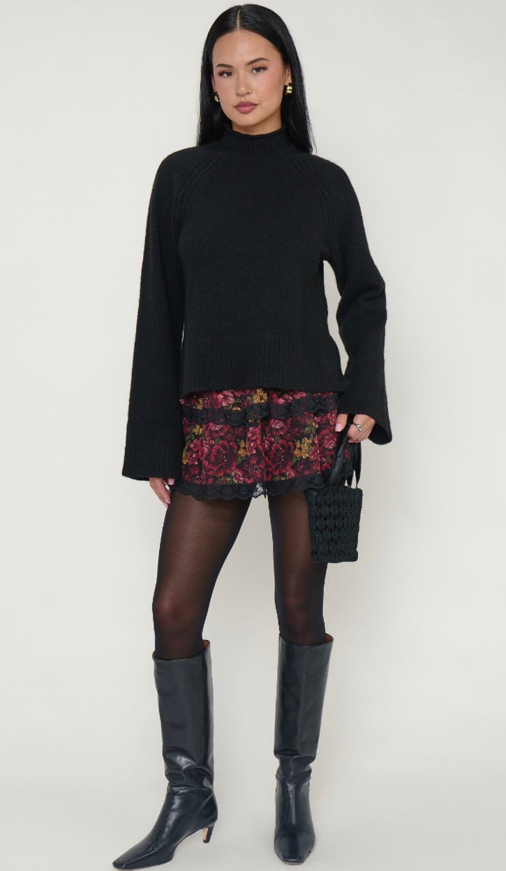 Emerson Sweater | Black Knit
