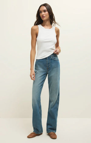 Clarke Rib Tank | White