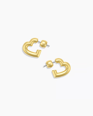 Lou Statement Heart Huggies | Gold