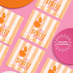 Spritz Napkins | Cocktail, Bachelorette, Bridal, Summer