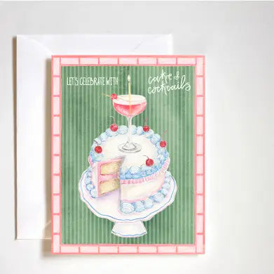 Let's Celebrate with Cake and Cocktails | Birthday Card