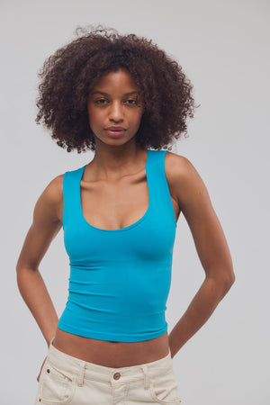 Clean Lines Muscle Cami | Hyper Teal