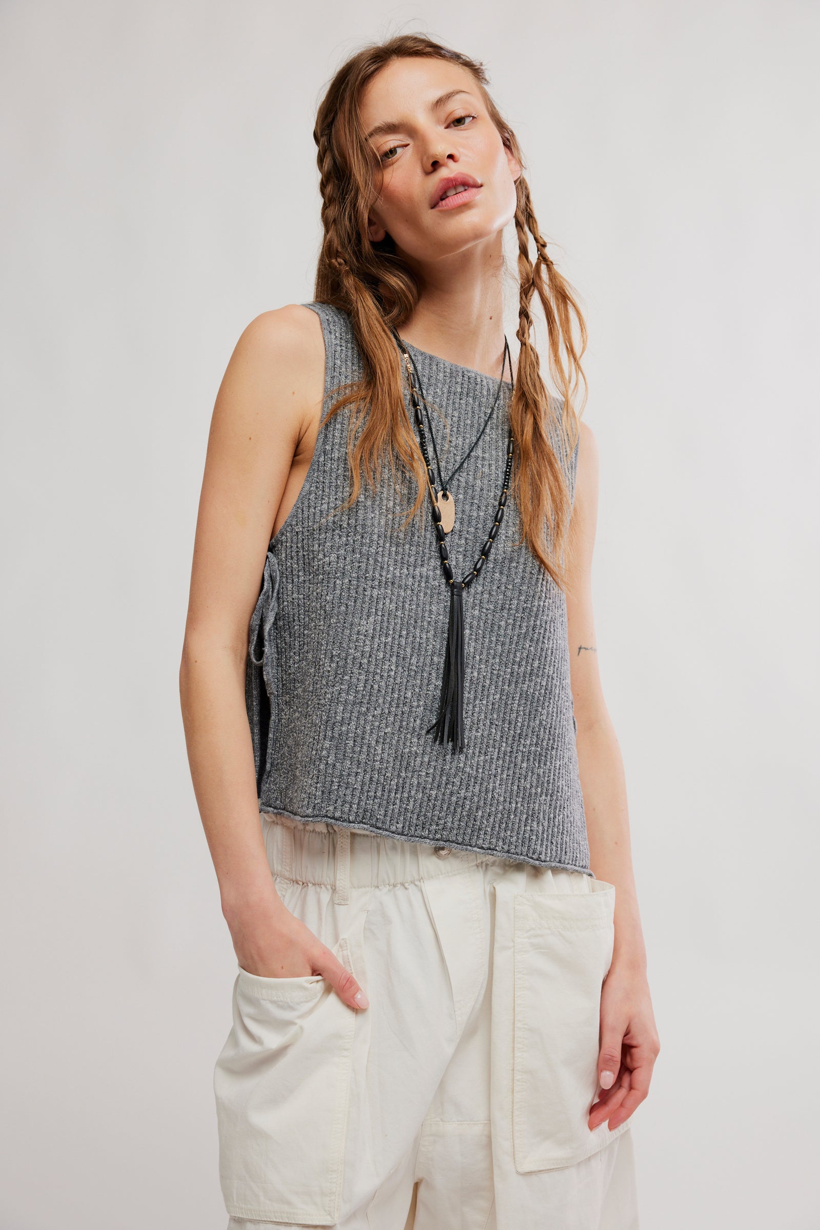 Lizzie Sweater Top | Smoked Pearls Combo