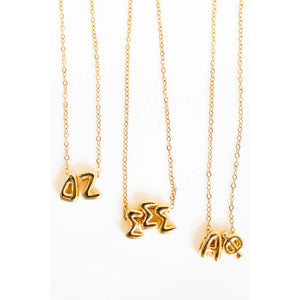 Bubble Letter Sorority Necklace | ALPHA CHI OMEGA