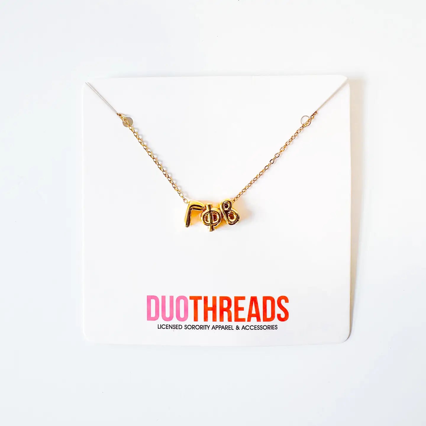 Bubble Letter Sorority Necklace | GAMMA PHI BETA