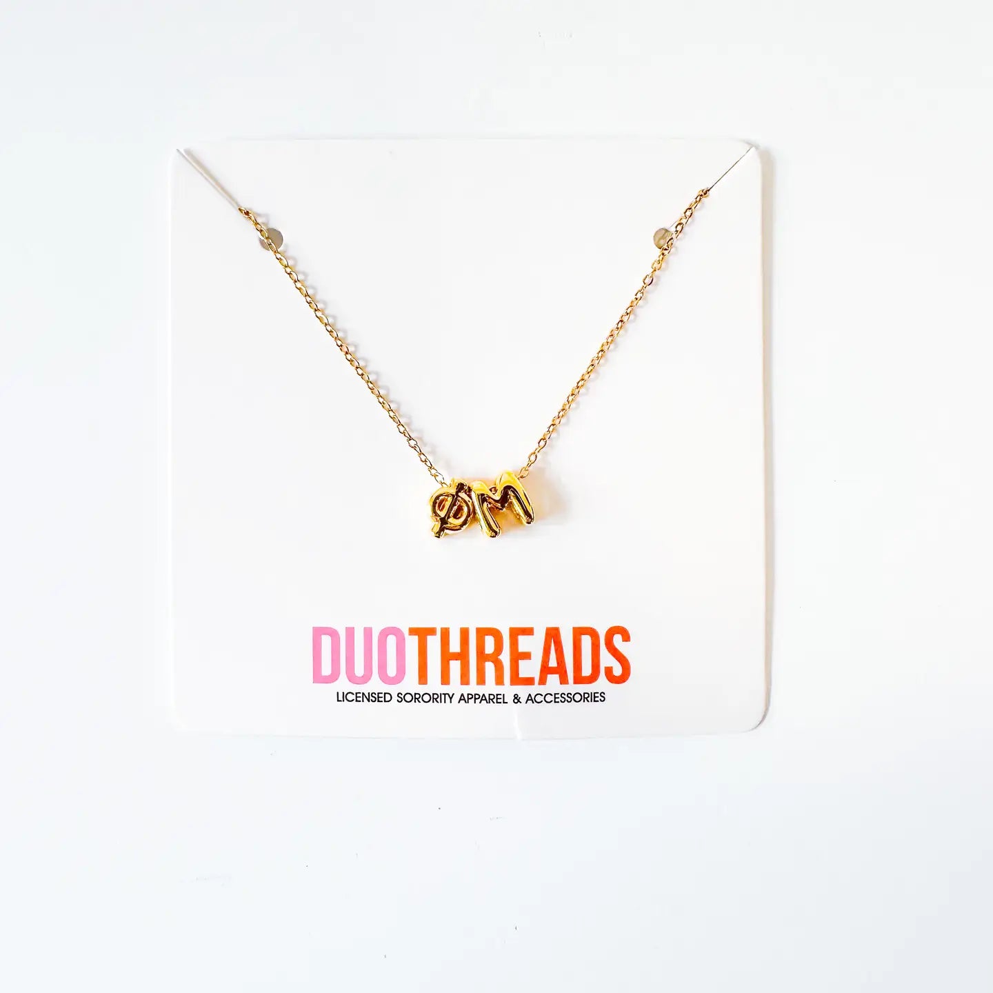 Bubble Letter Sorority Necklace | PHI MU