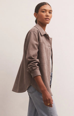 Kenney Suede Jacket | Taupe Stone