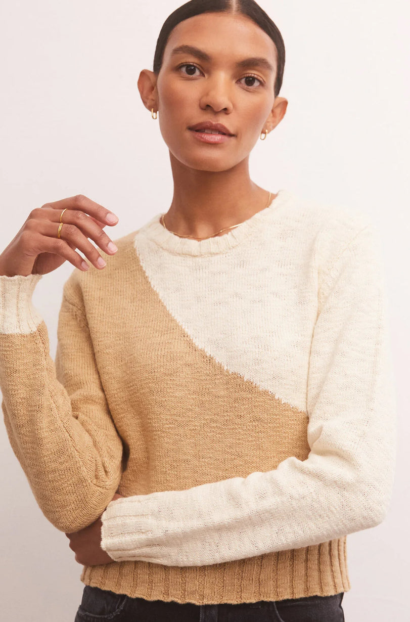 Nadira Color Block Sweater | Rattan