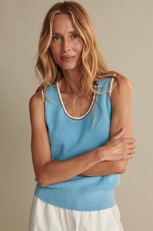 Higson Knit Vest | Air Blue