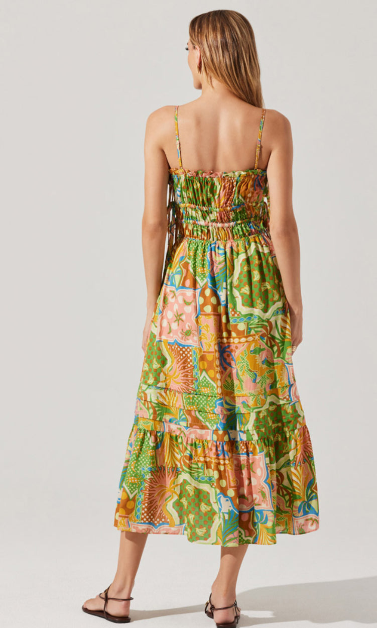 Elisabeth Dress | Mosaic Green Multi