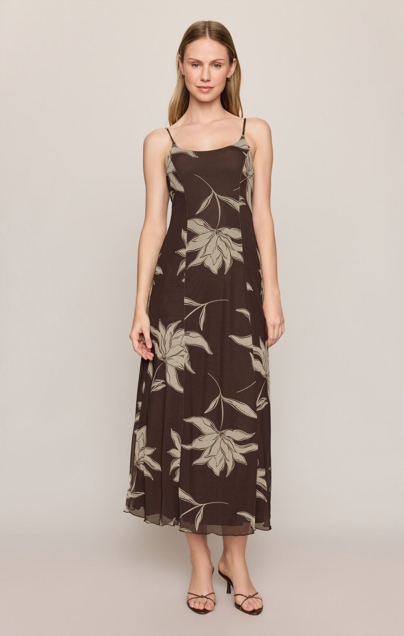 Charisma Floral Midi Dress | Dark Chocolate