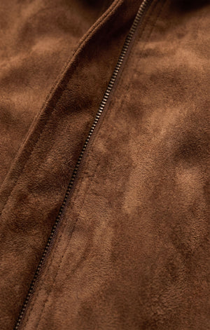 Corin Bubble Hem Jacket | Saddle Suede