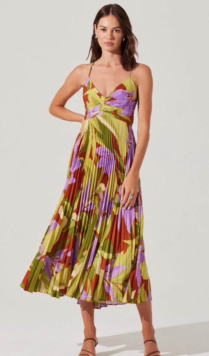 Blythe Dress | Green Rust Floral