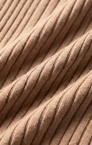 Dawn Smocked Rib Short | Light Toffee