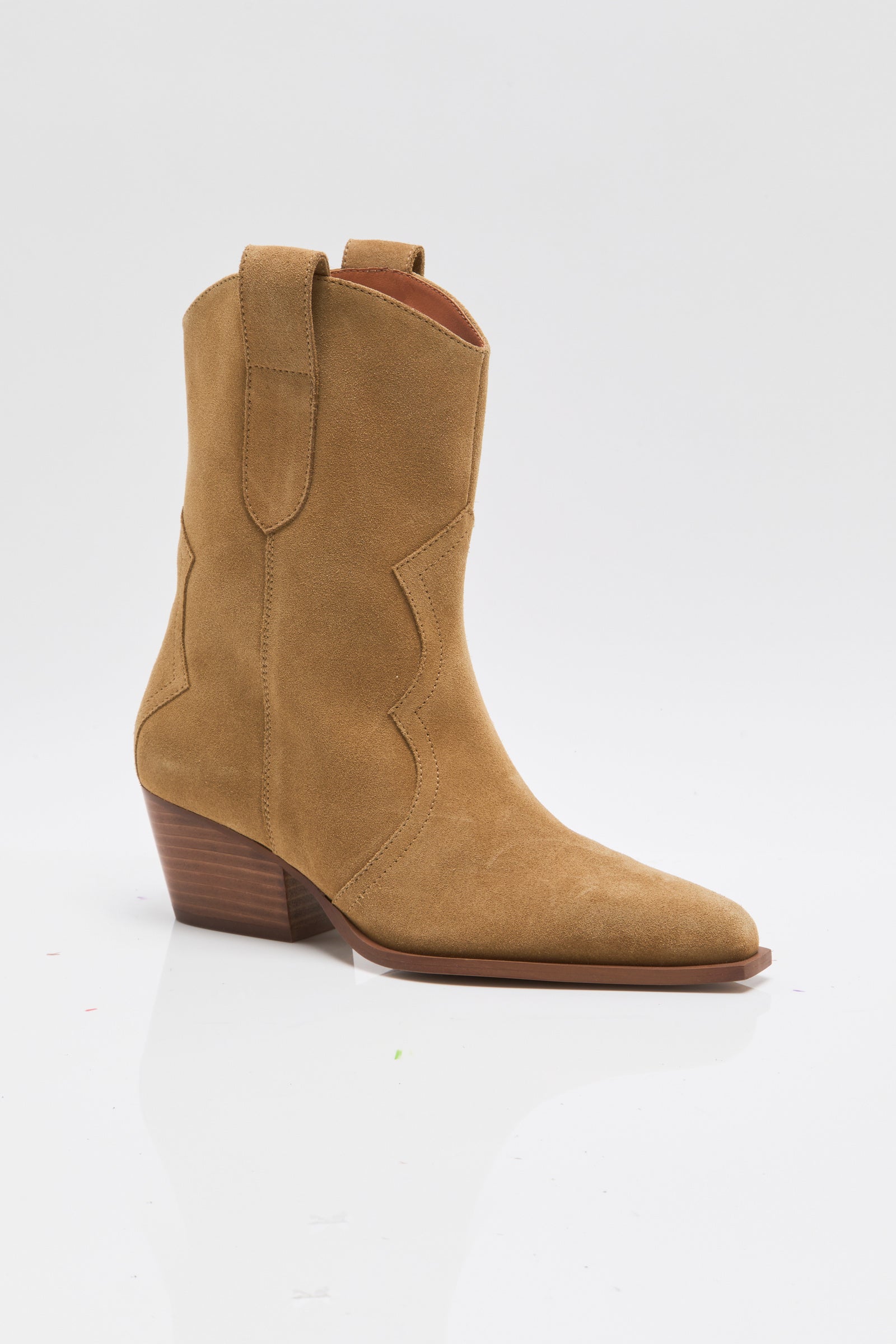 Cat Nap Cowboy Boot | Camel Suede