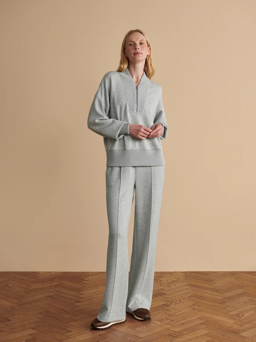 The Wide Leg Pant 28-Blue Green Marl