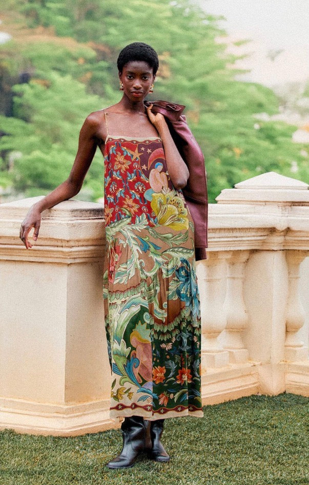 Lunar Boho Multicolor Maxi Sleeveless Dress