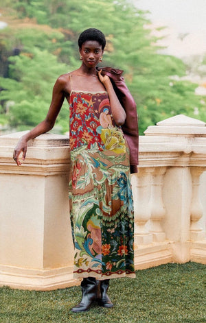 Lunar Boho Multicolor Maxi Sleeveless Dress